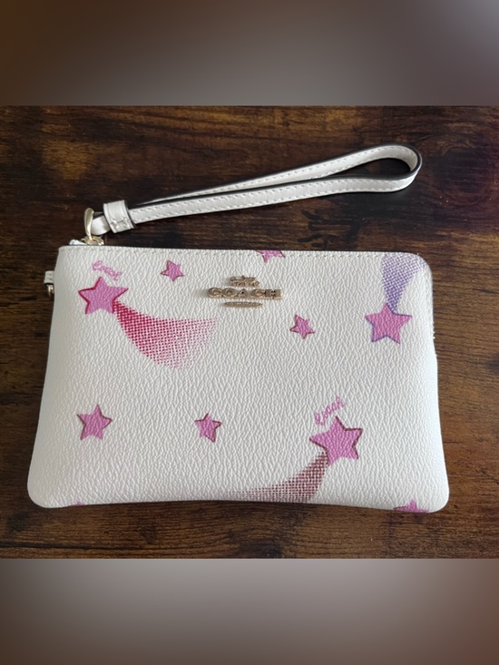 Coach Handbags - Coach White disco stars Wristlet